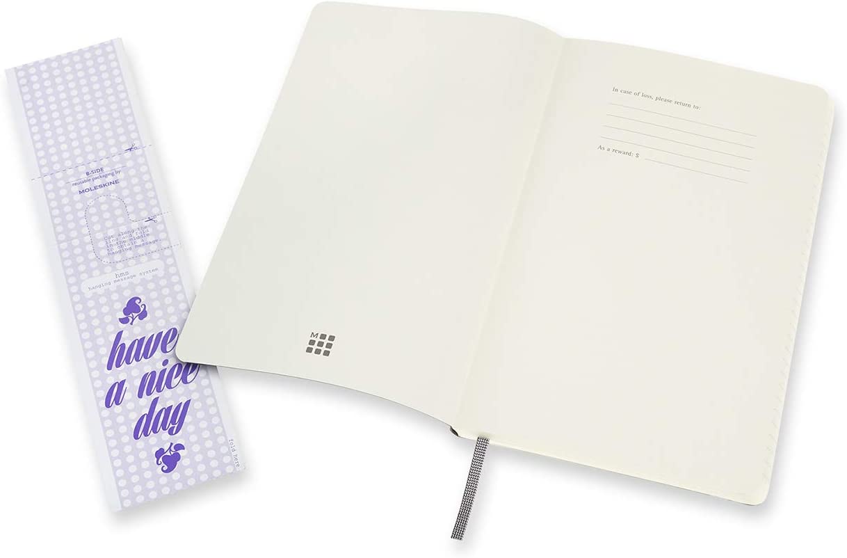 Notatbok Moleskine L linjert/blank Sort Soft