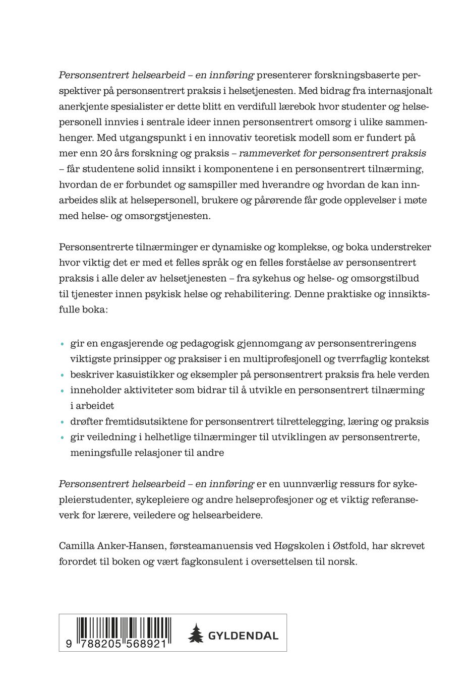 Personsentrert helsearbeid