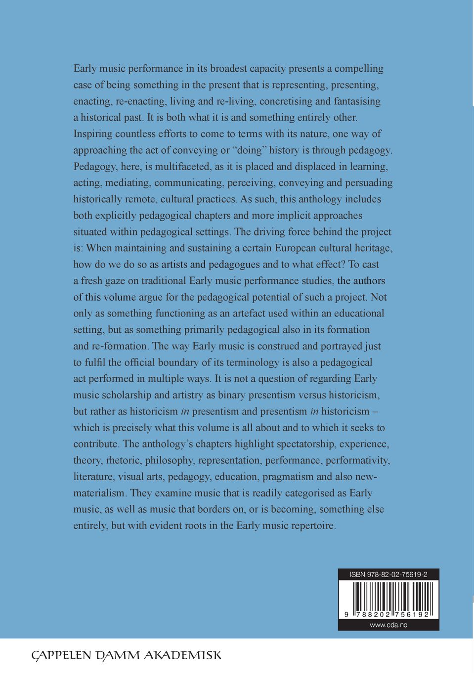 Views on early music as representation