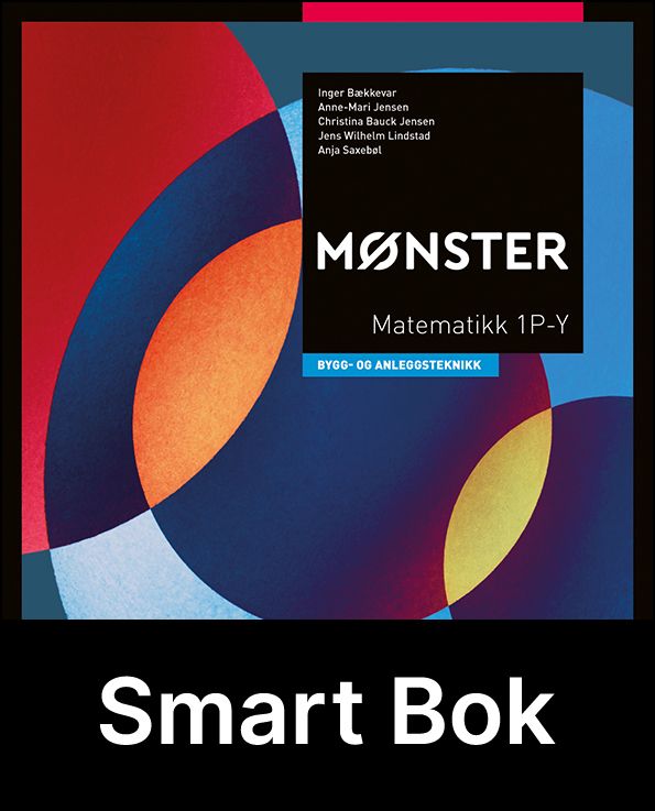 Mønster 1P-Y, bygg- og anleggsteknikk, Smart Bok - matematikk YF, vg1