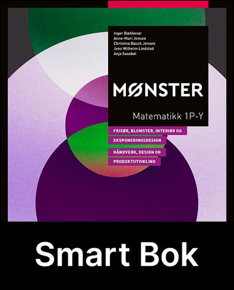 Mønster 1-PY, frisør, blomster-, interiør- og eksponeringsdesgin. Handverk, design og produktutvikling, Smart Bok - matematikk YF, vg1