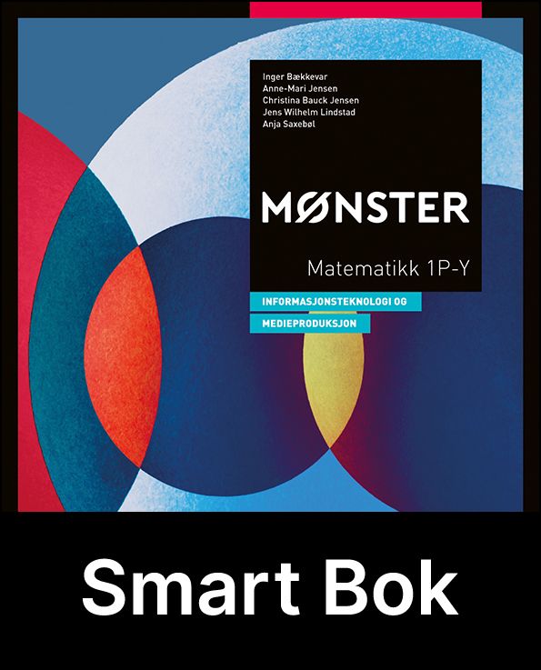Mønster 1P-Y, informasjonsteknologi og medieproduksjon, Smart Bok - matematikk YF, vg1