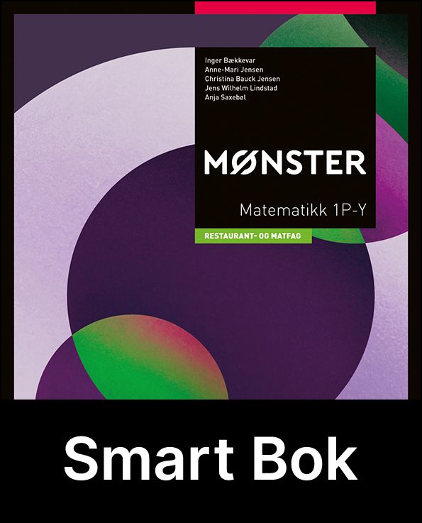 Mønster 1P-Y, restaurant- og matfag, Smart Bok - matematikk YF, vg1