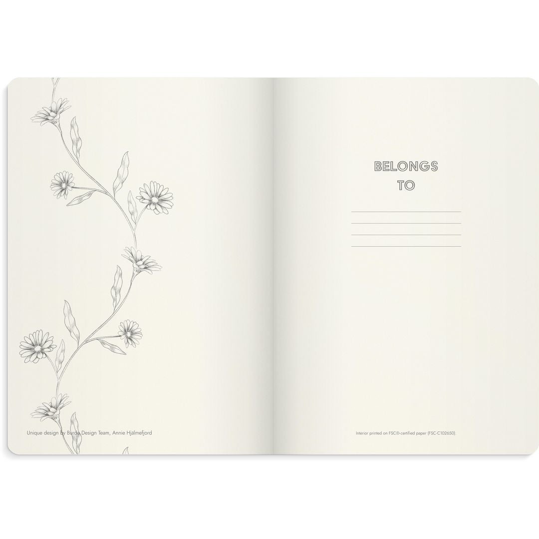 Notatbok Burde Deluxe A5 linjert&nbsp;Butterfly
