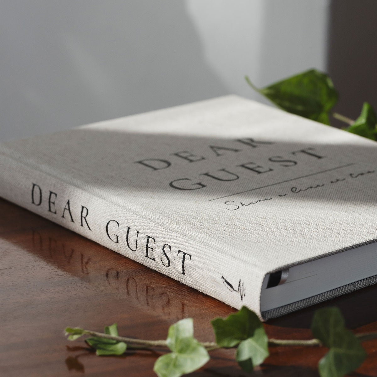 Guest Book Rough Linen L