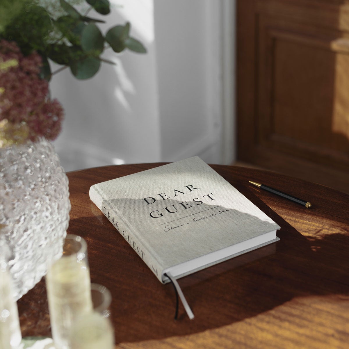 Guest Book Rough Linen L