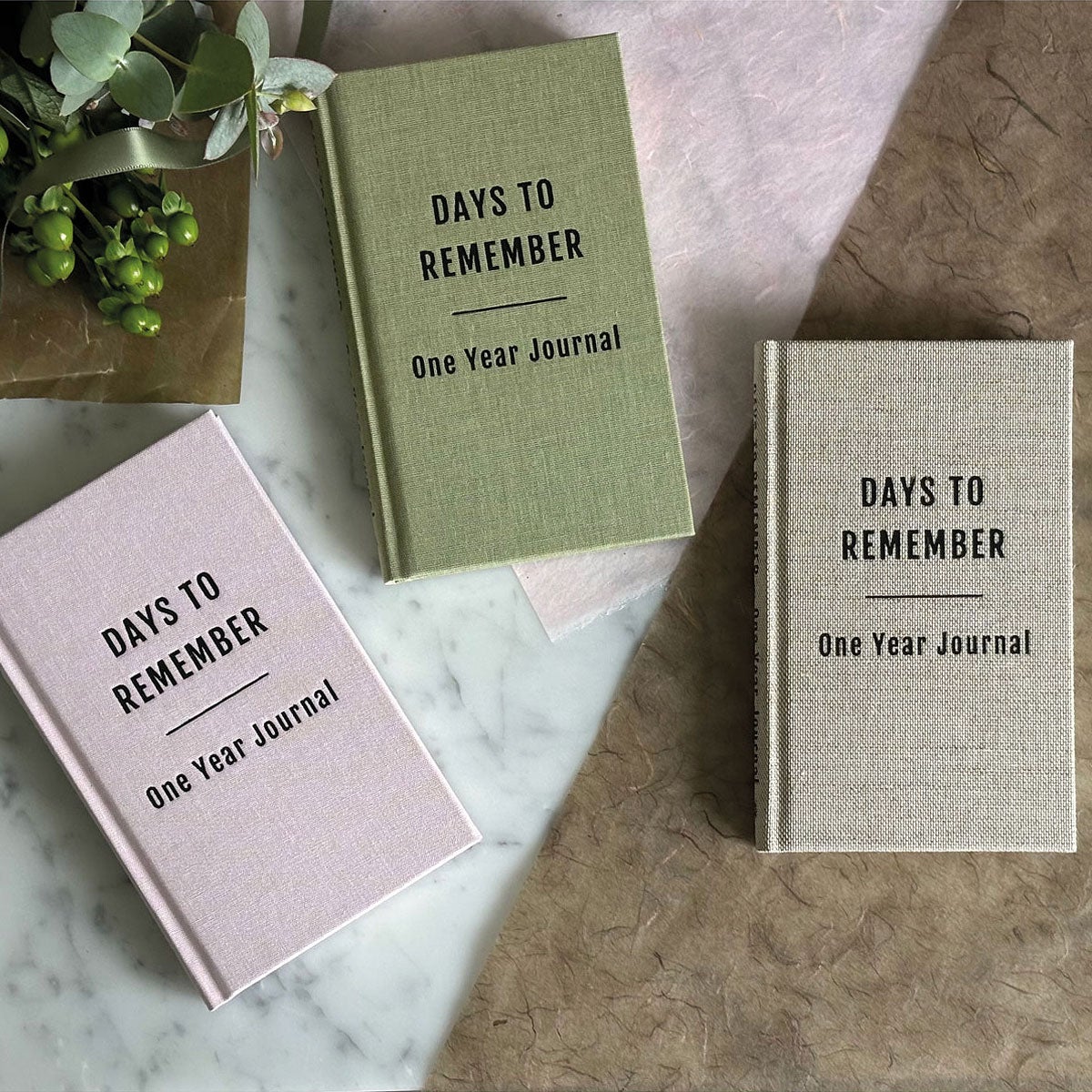 Dagbok One Year Journal Green Leaf