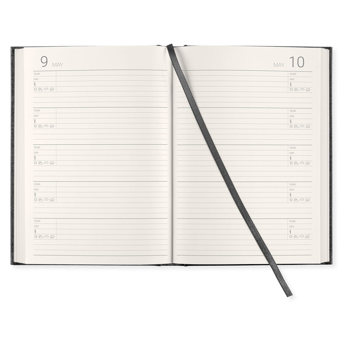 Dagbok Five Year Diary A5 Transparent black