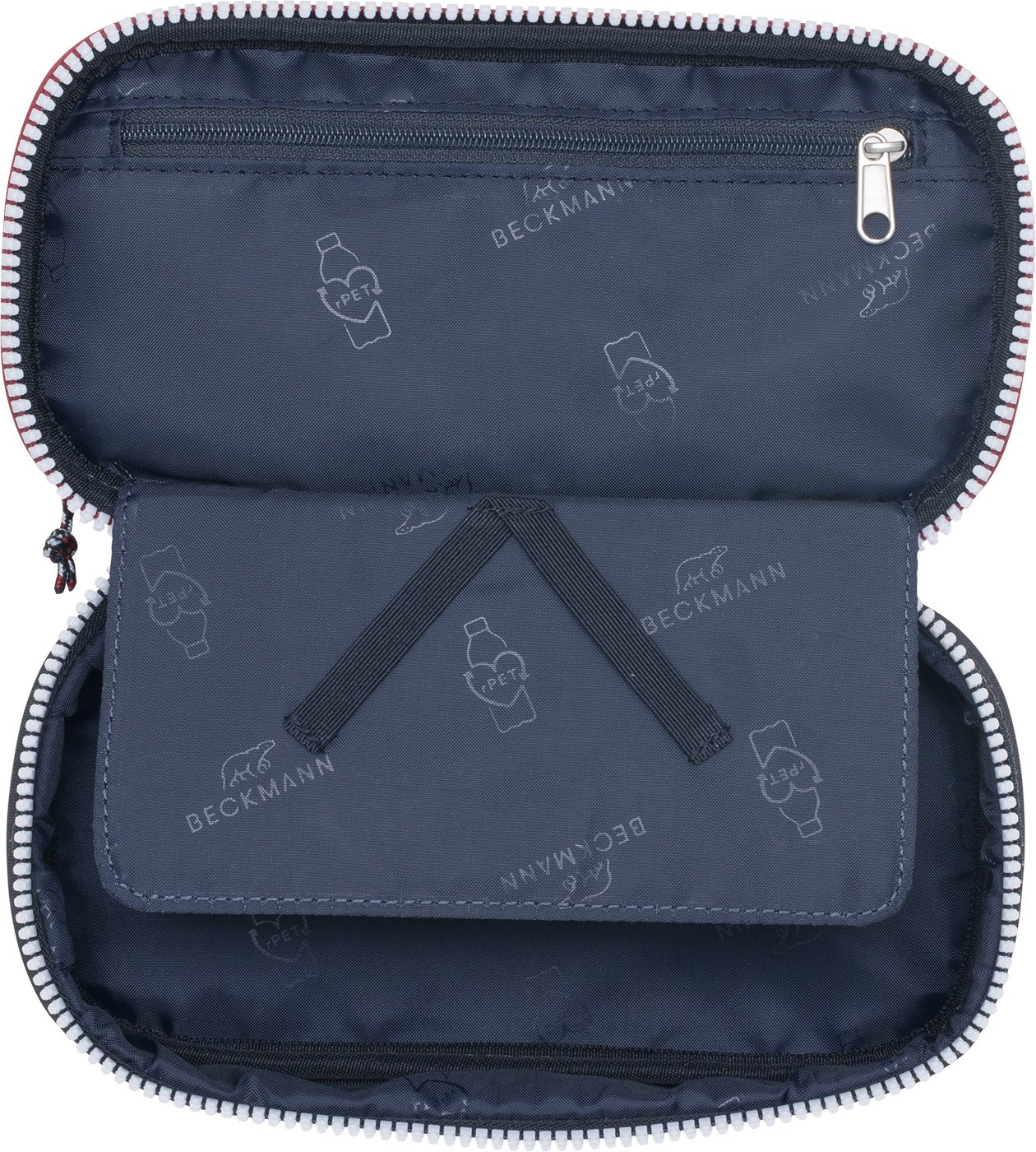 Pennal ovalt Navy White Sport Junior Beckmann