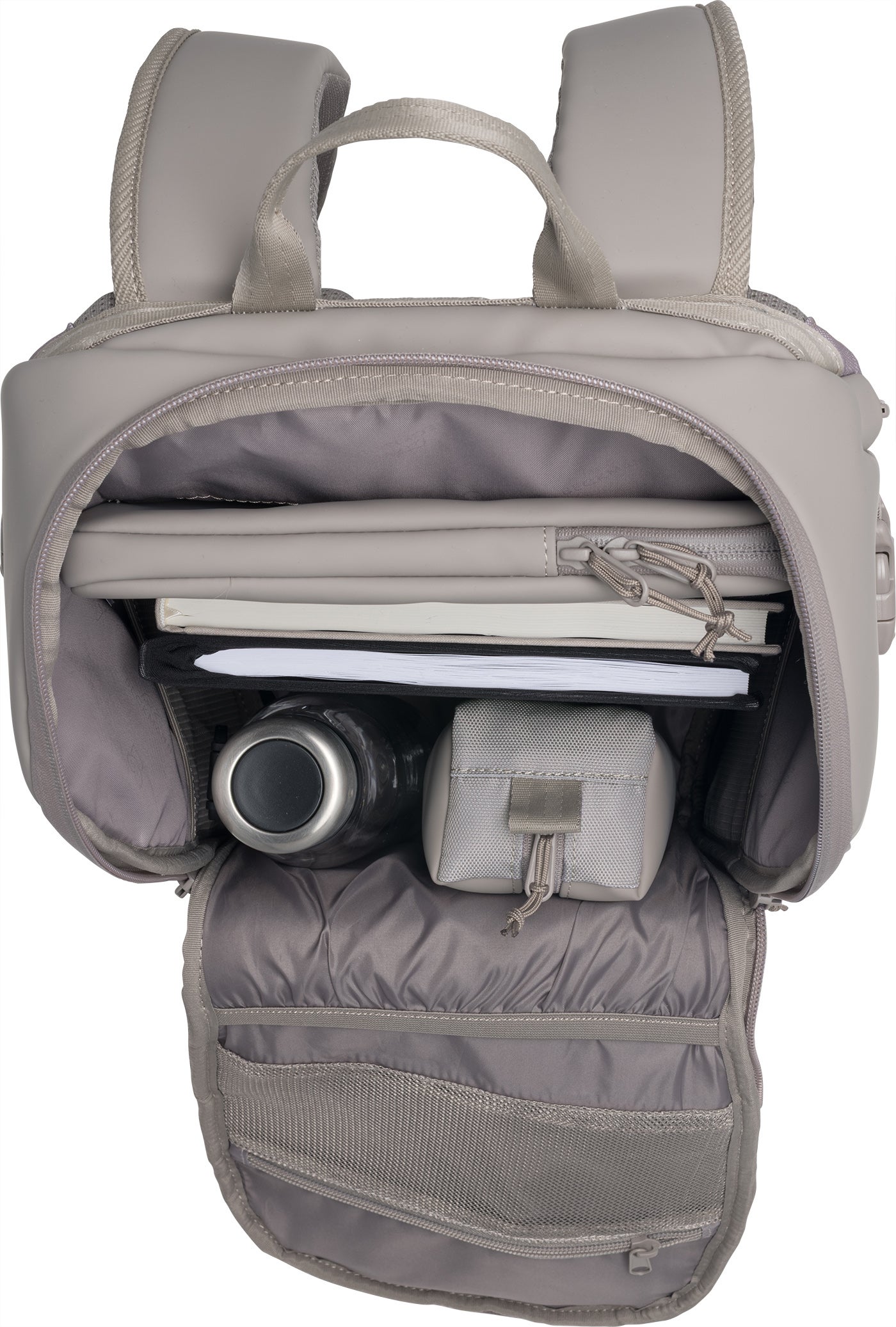 Skolesekk Street Go Warm Grey 26L Beckmann