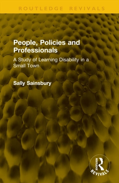 People, Policies and Professionals: A Study of Learning Disability in a Small Town - A Study of Learning Disability in a Small Town