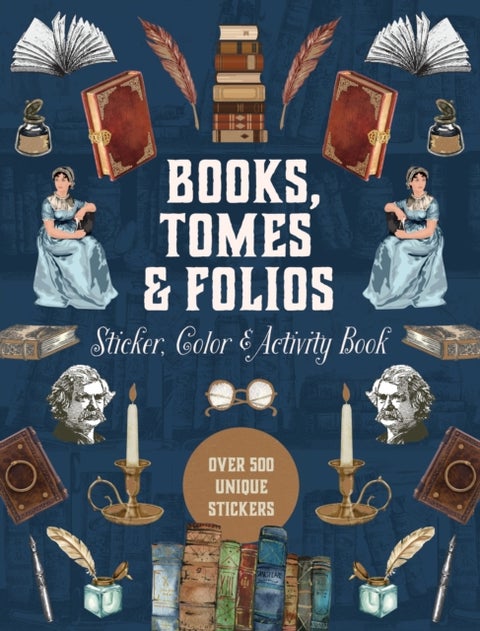 Books, Tomes & Folios Sticker, Color & Activity Book - Over 500 Unique Stickers