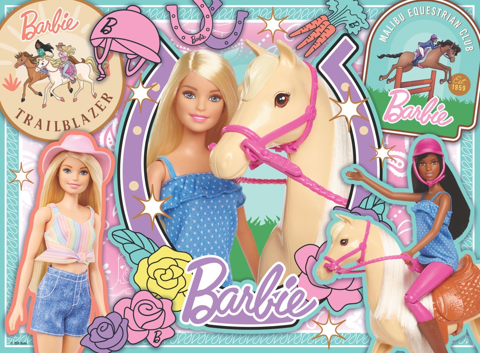 Puslespill 100 Barbie Med Hest Ravensburger