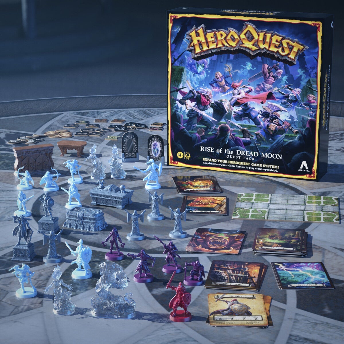 Spill Heroquest espansion Rise Dread Moon Eng