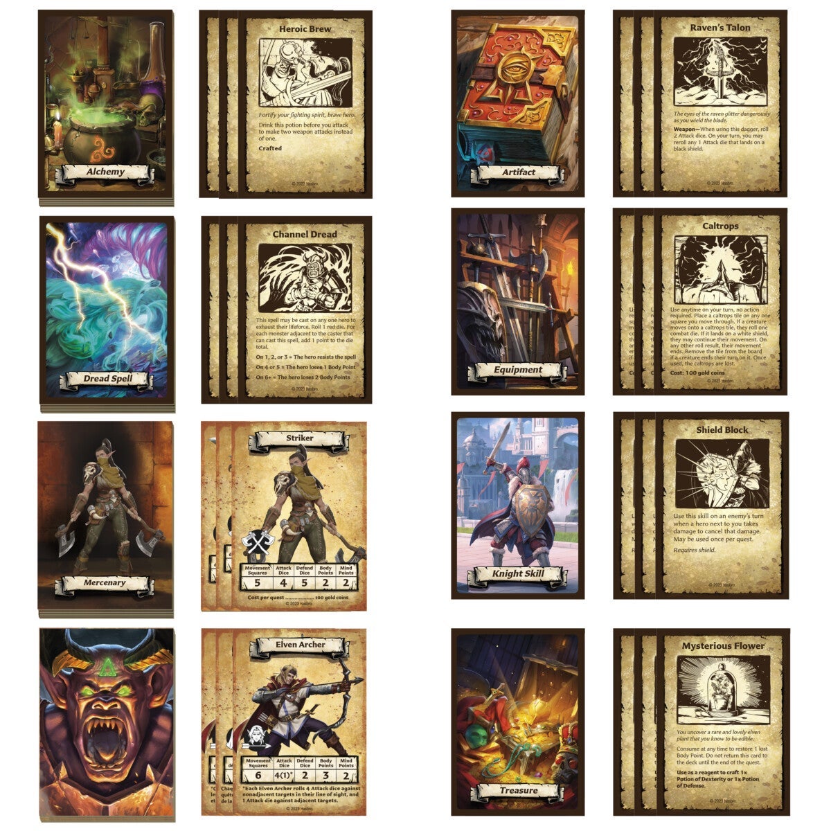 Spill Heroquest espansion Rise Dread Moon Eng