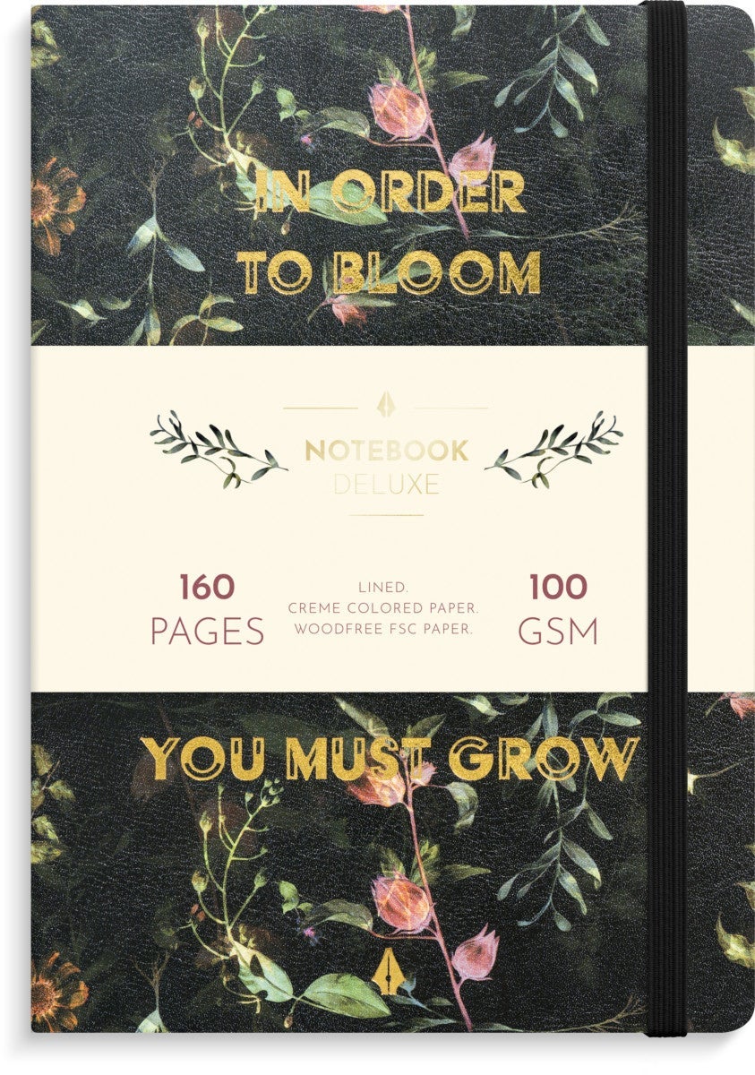 Notatbok Burde Deluxe A5 linjert Flower