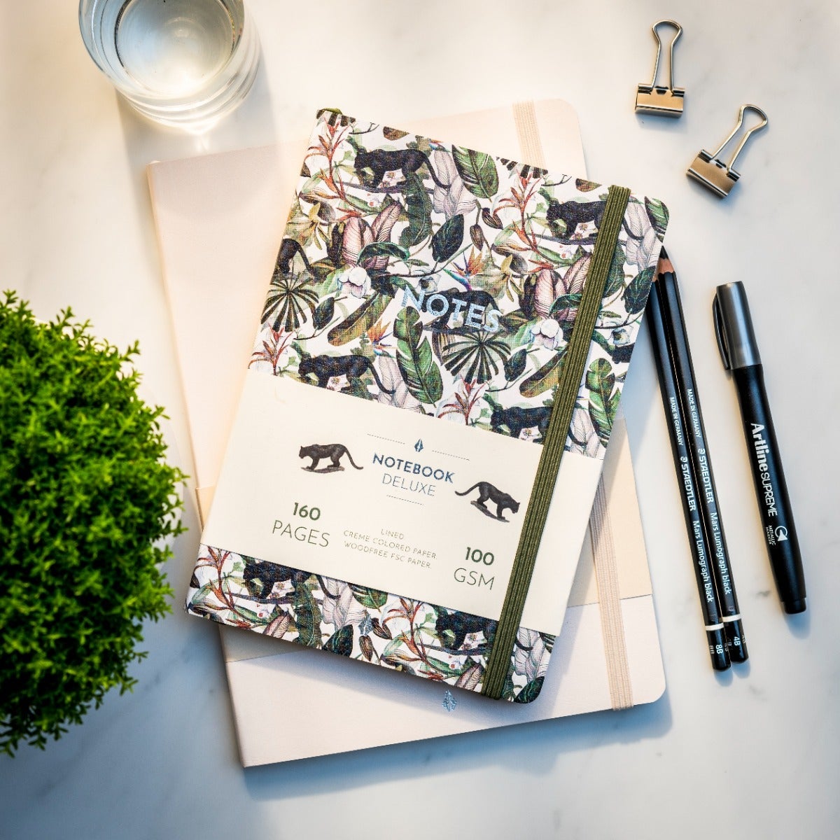 Notatbok Burde Deluxe A5 linjert Panther