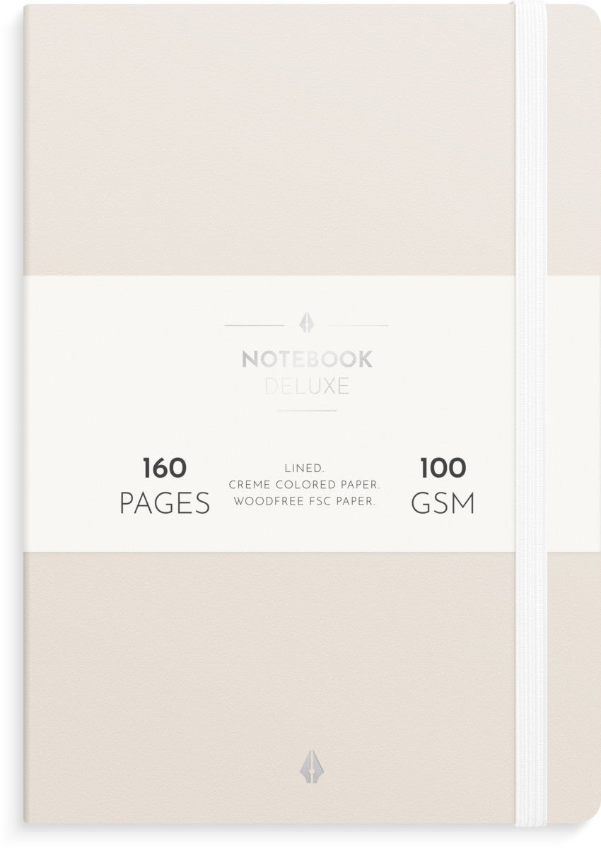 Notatbok Burde Deluxe A5 linjert Beige
