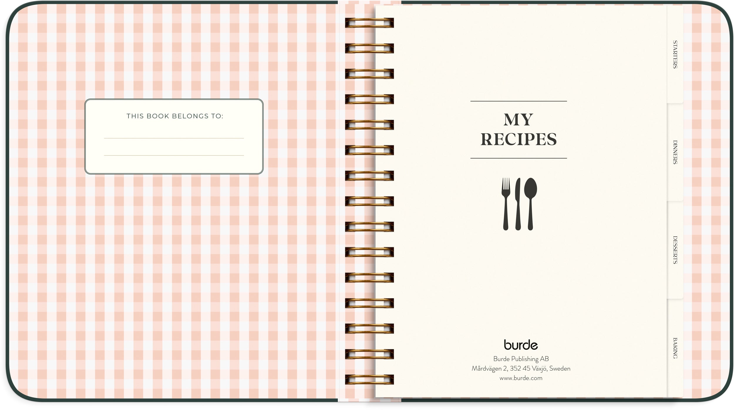 Notatbok Burde My recipes 224S 216x190mm