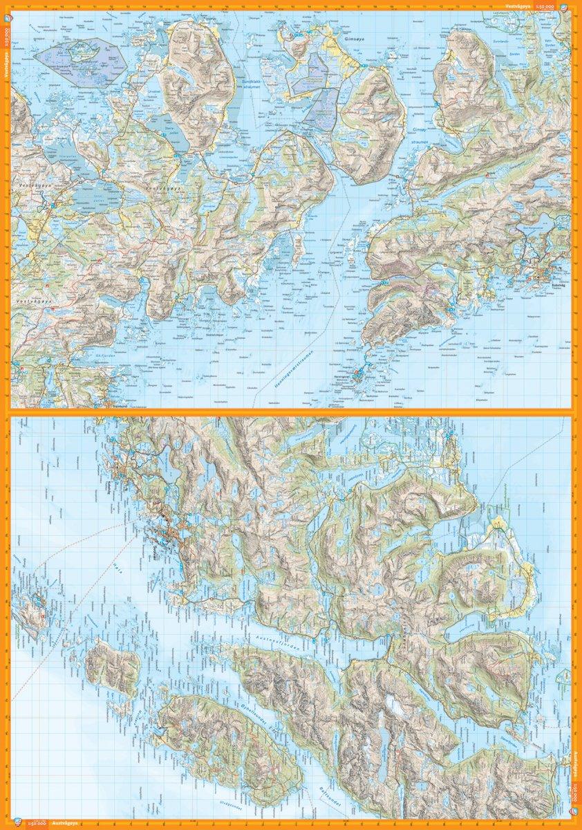 Lofoten Hiking Map - (Turkart)