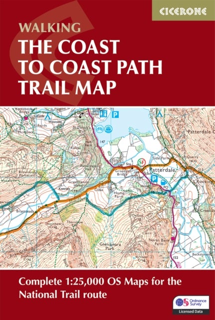 Walking the Coast to Coast Path Trail Map - Complete 1:25,000 OS trail map for the full National Trail