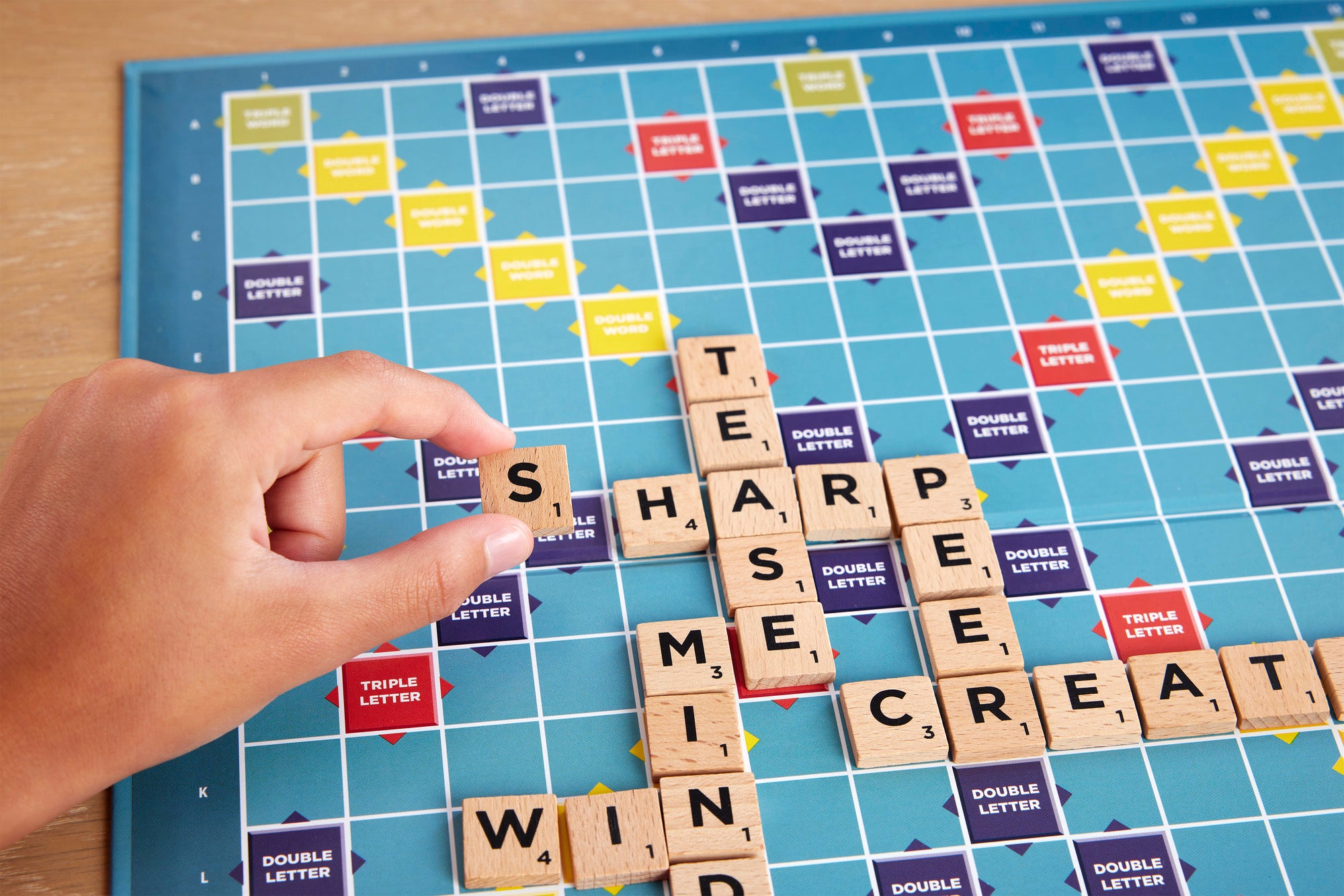 Spill Scrabble Wood Edition