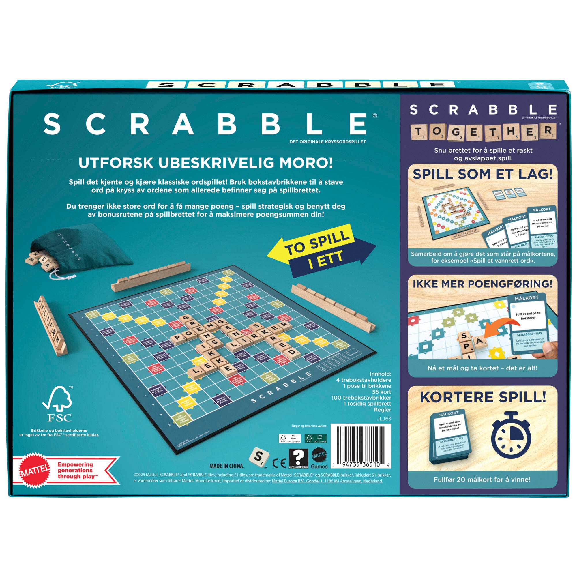 Spill Scrabble Wood Edition