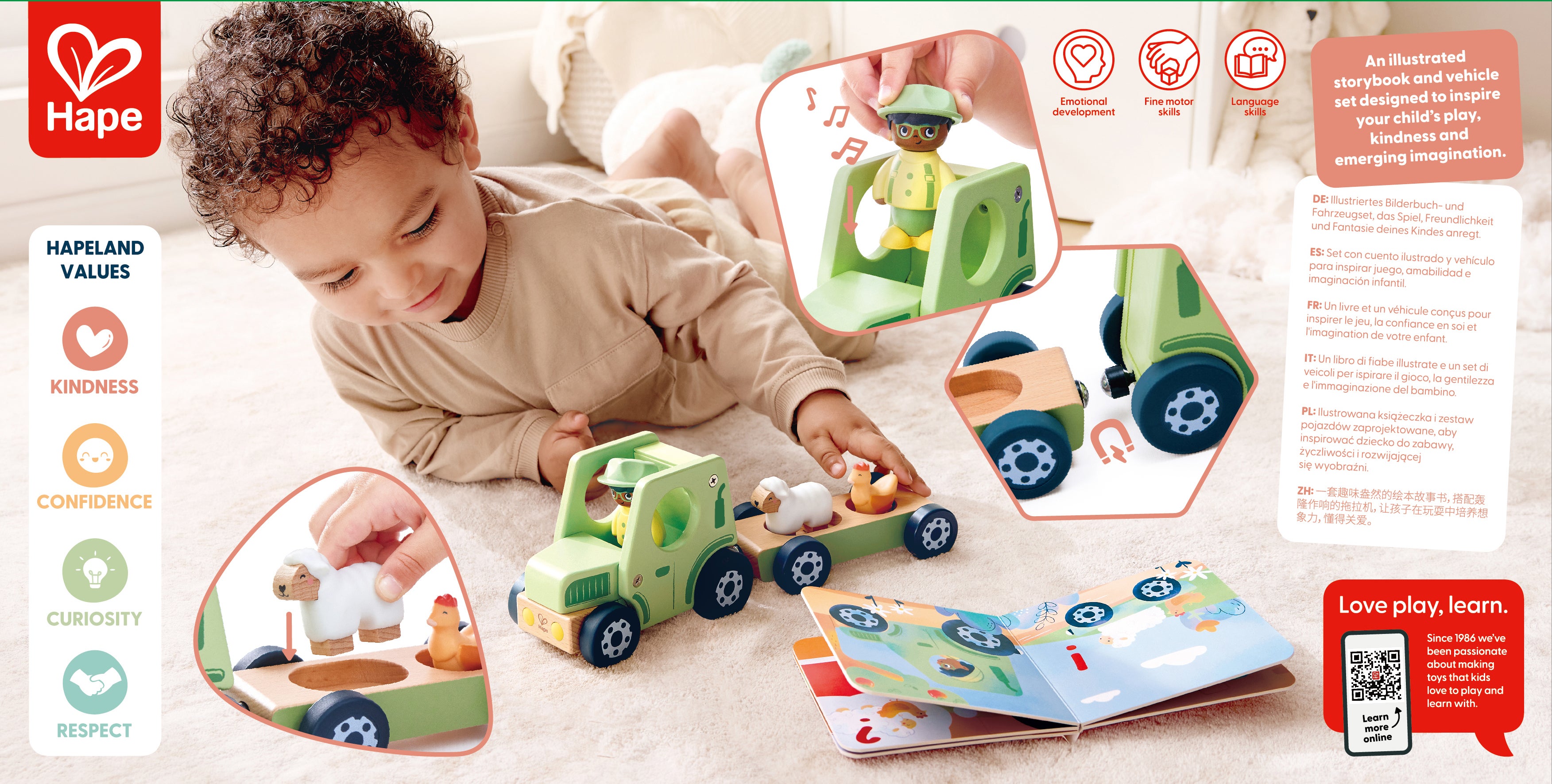Hape The Rumbling Tractor M Lyd