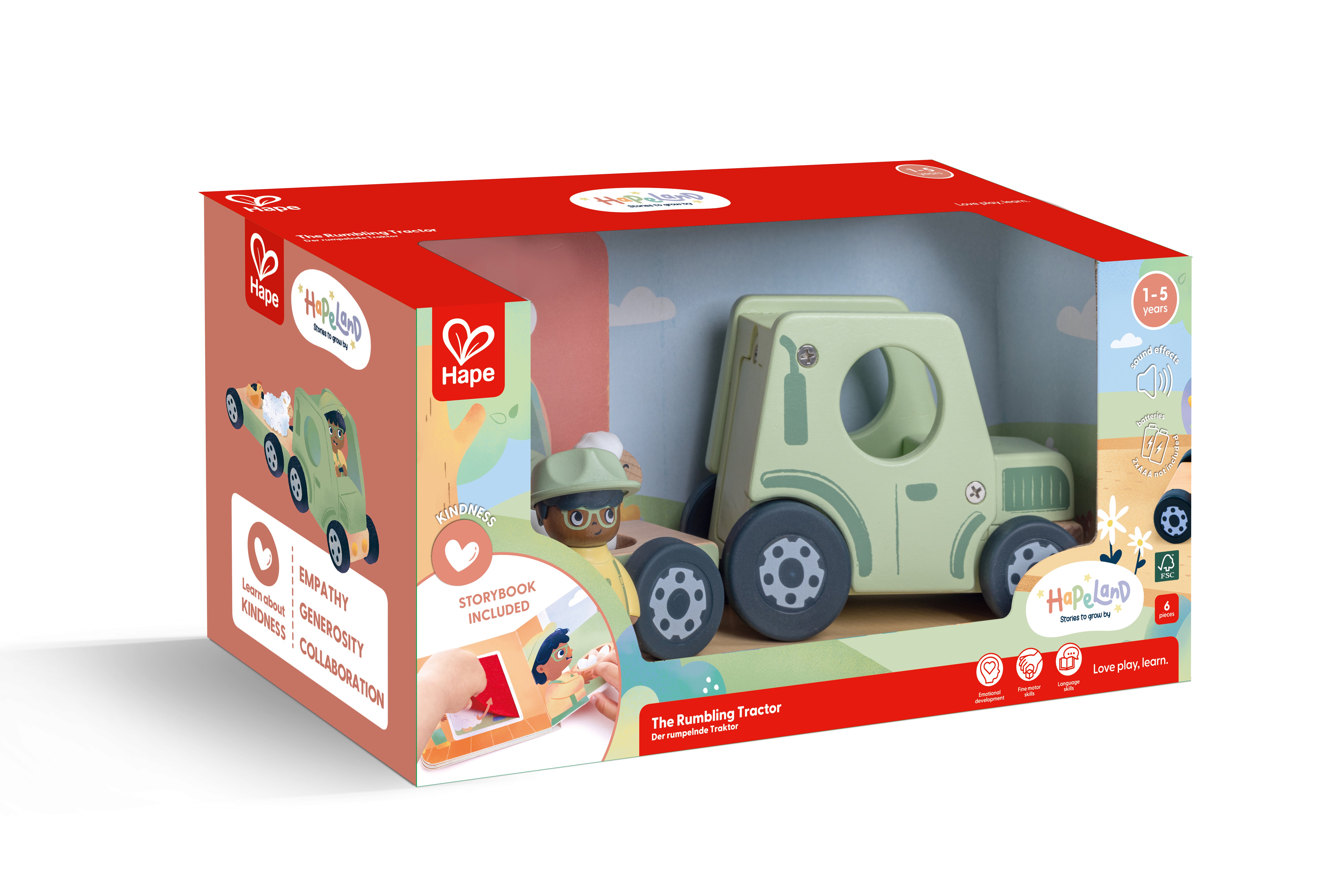 Hape The Rumbling Tractor M Lyd