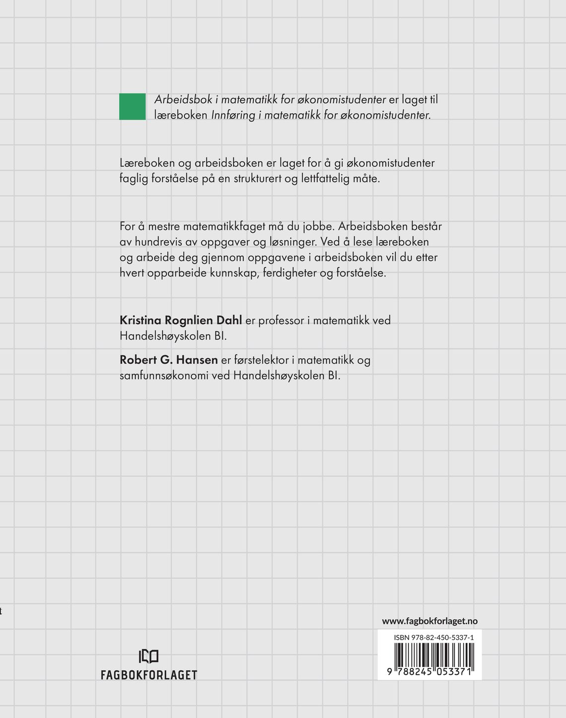 Arbeidsbok i matematikk for økonomistudenter