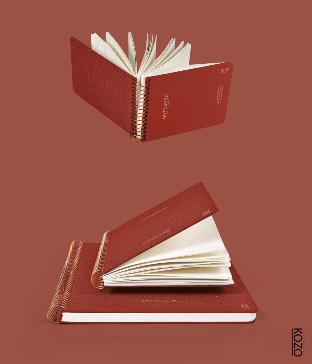 Notatbok m/spiral Kozo Premium A6 Bric
