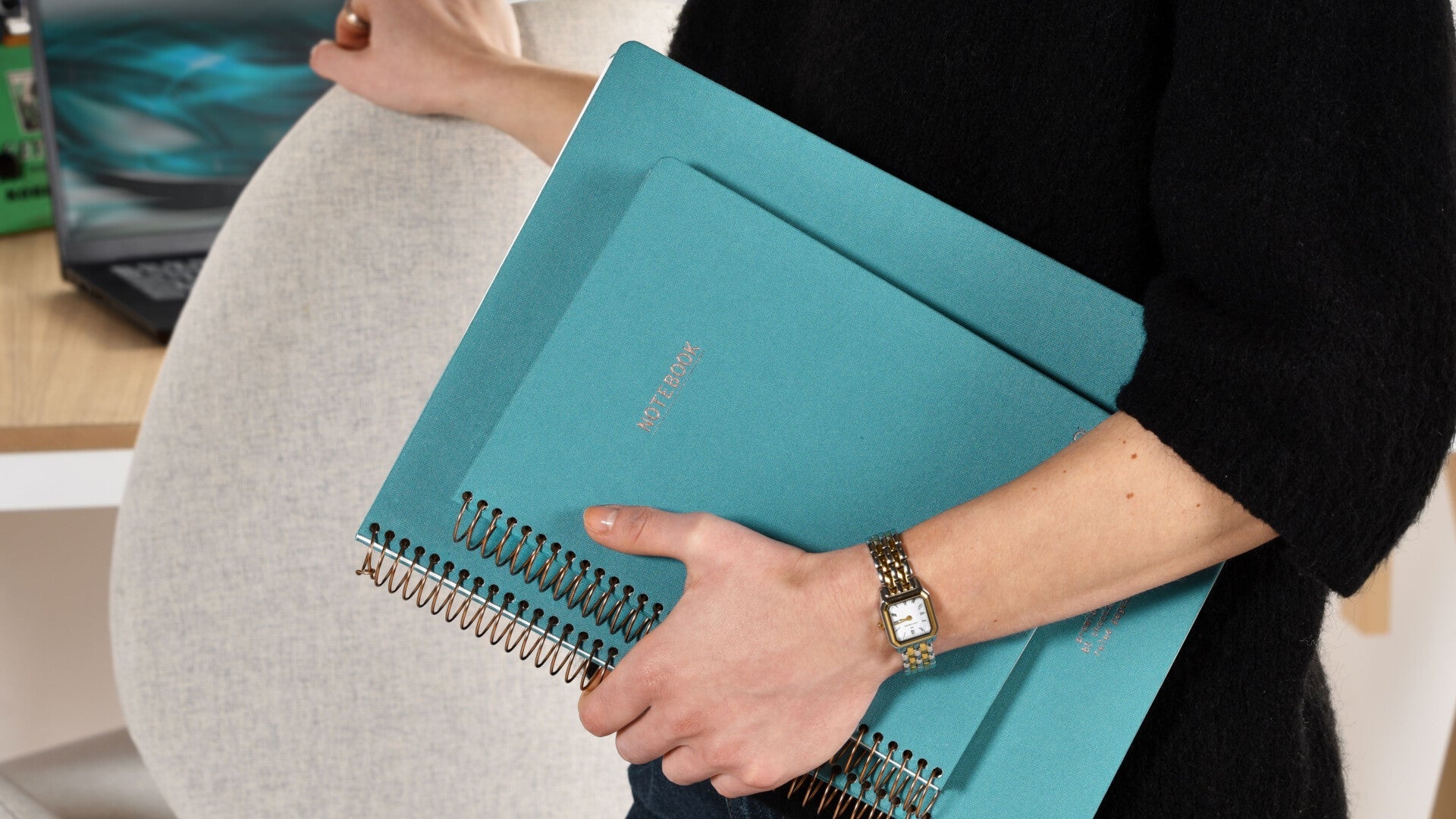 Notatbok m/spiral Kozo Premium A5 Steel Blue