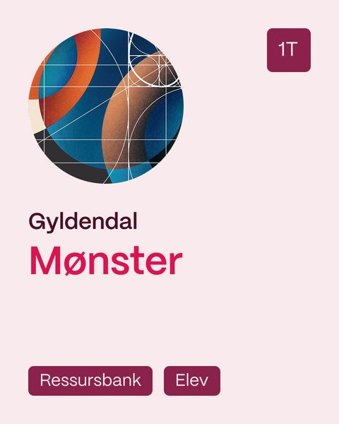 Mønster 1T, 2. utg. - Ressursbank, Elev : matematikk SF, vg1