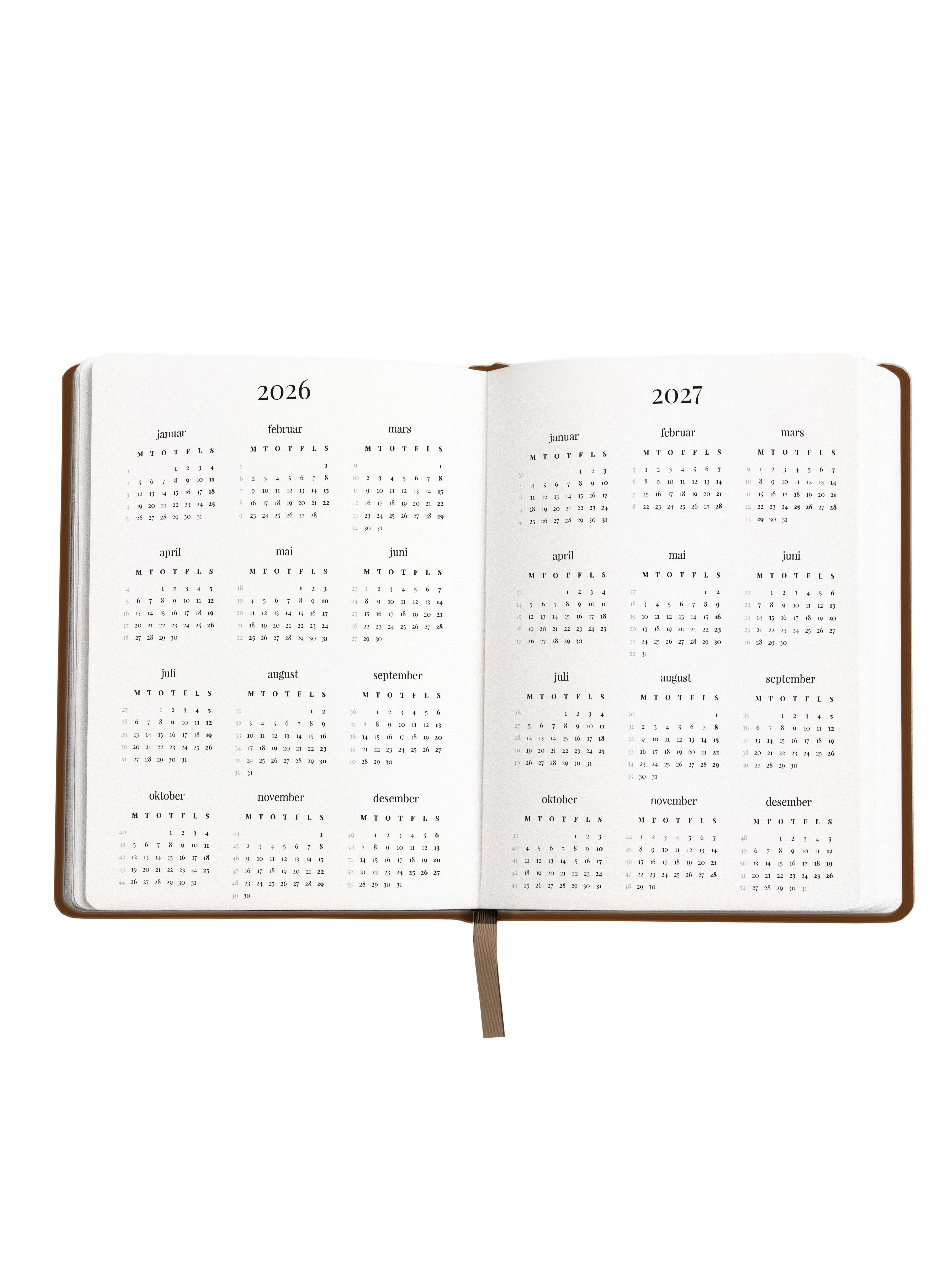 Studieplanlegger 26/27 Aveluna A5 Brun
