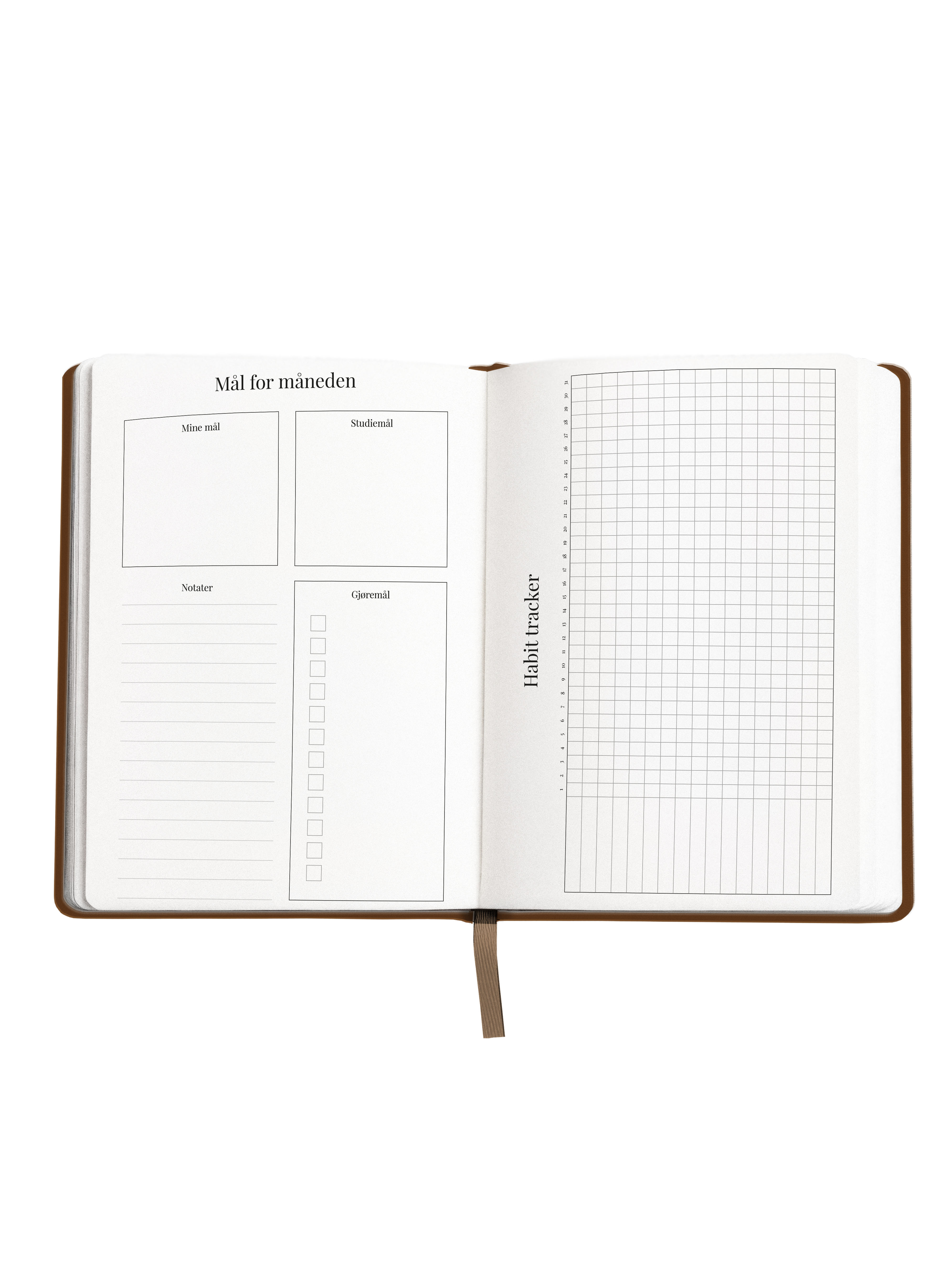 Studieplanlegger 26/27 Aveluna A5 Brun