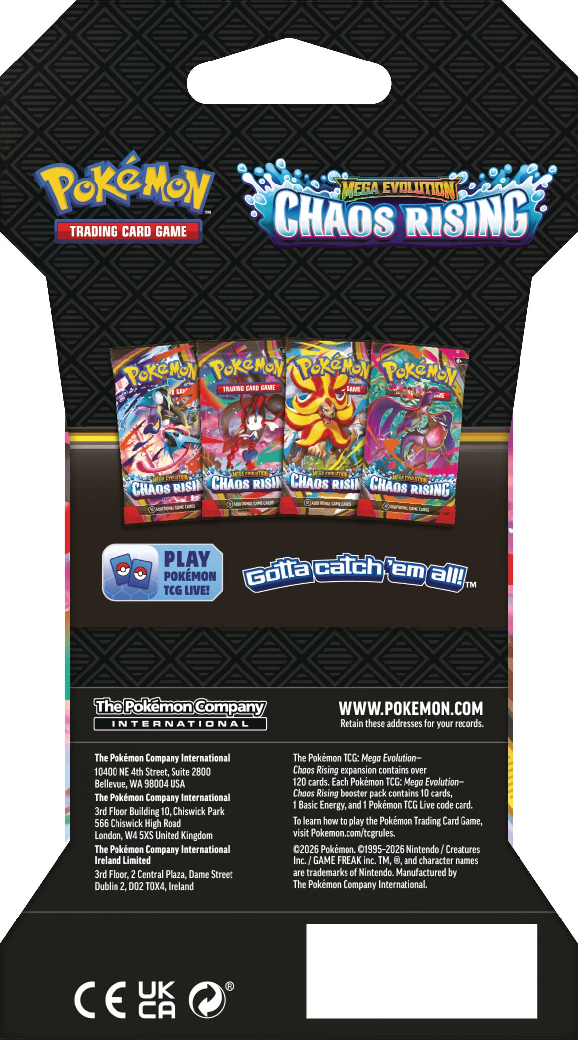 Pokemon Mega Evolution 4 Chaos Rising Blister 1pk