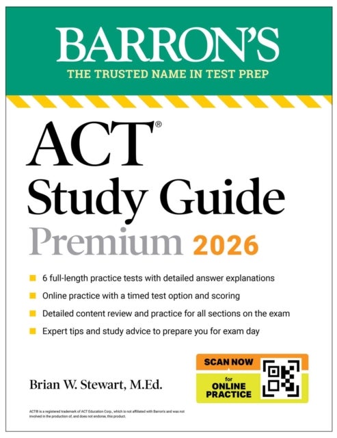 ACT Study Guide Premium, 2026: 6 Practice Tests + Comprehensive Review + Online Practice