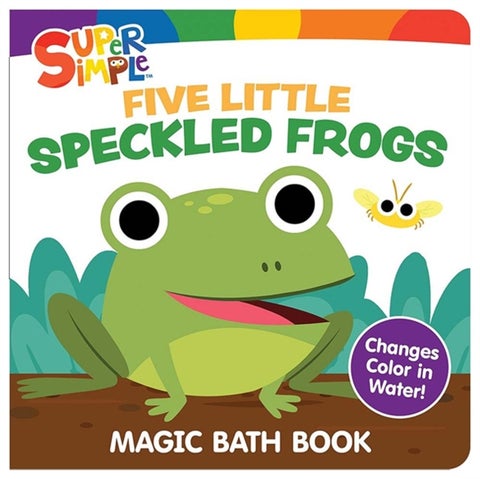 Super Simple™ Five Little Speckled Frogs Magic Bath Book - Changes Color in Water!
