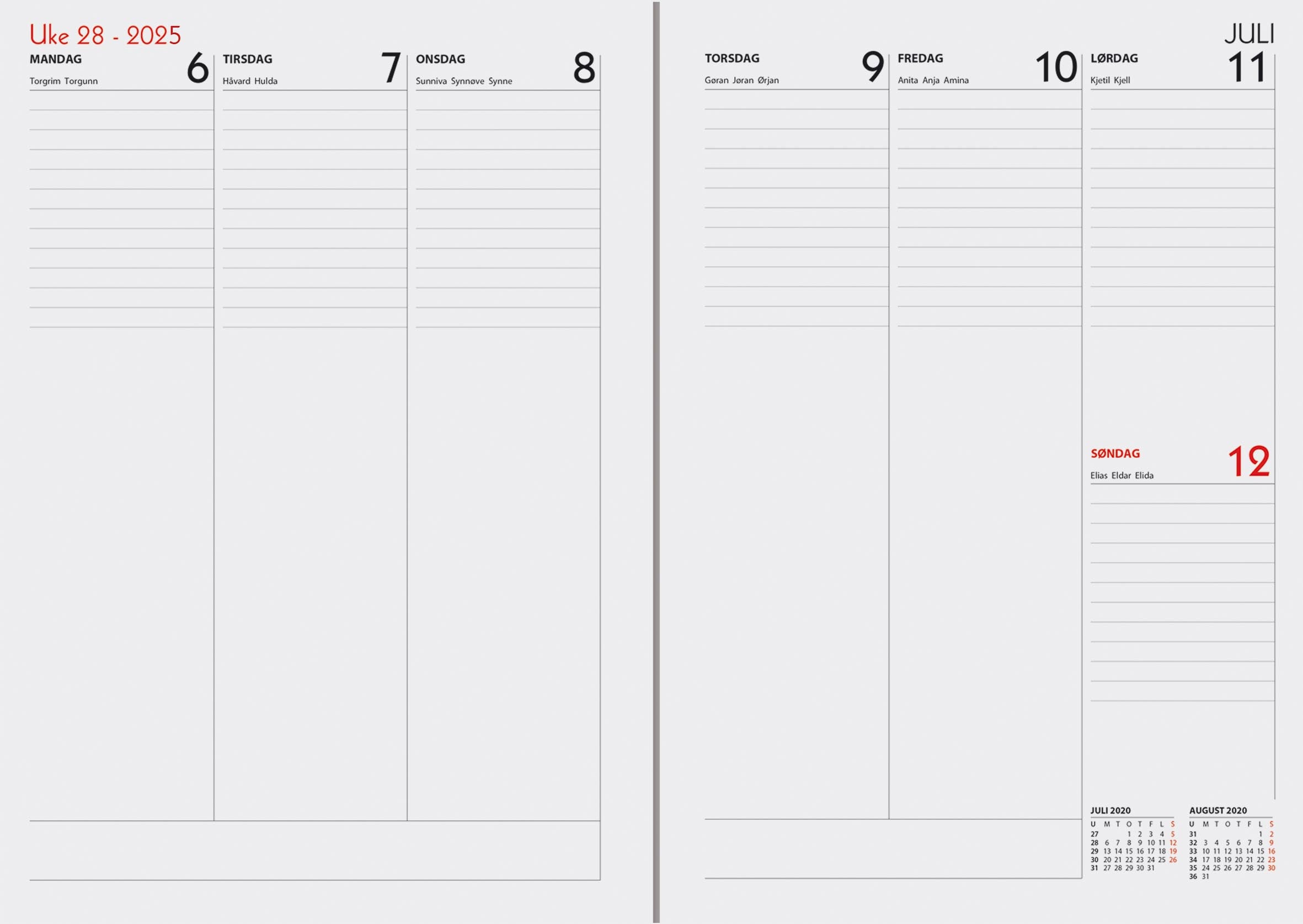 Kalender 7.Sans 26/27 Studieåret Midi A5