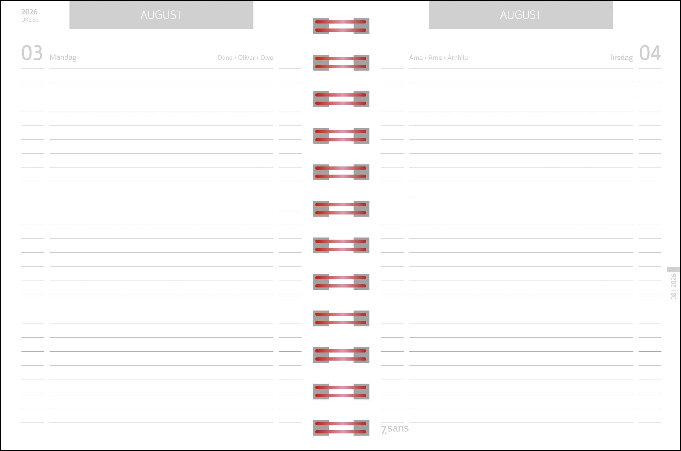Dagplan 7.Sans 26/27 Good Day A6