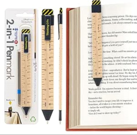 Pen Bookmark Ruler with Refills