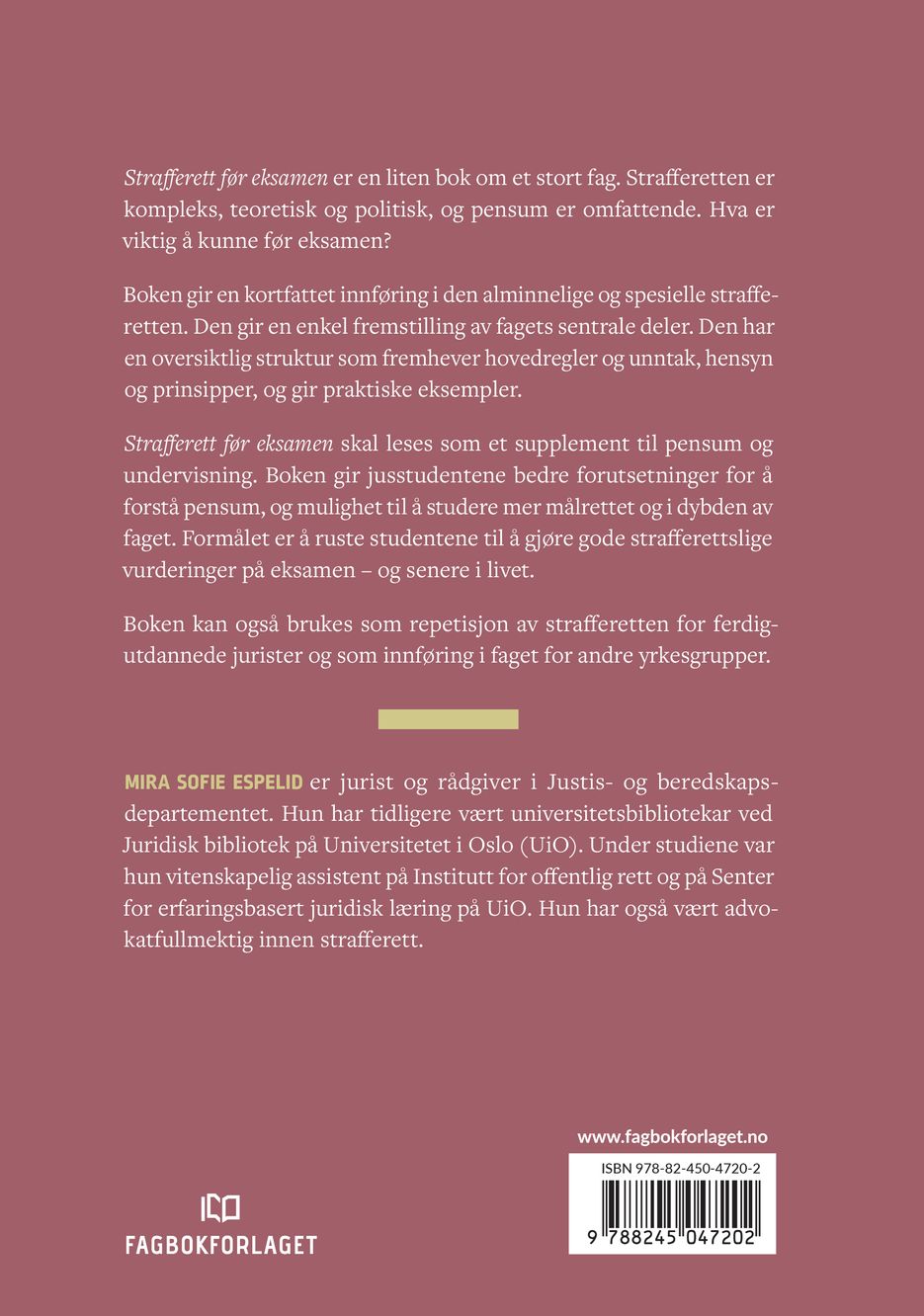 Strafferett før eksamen