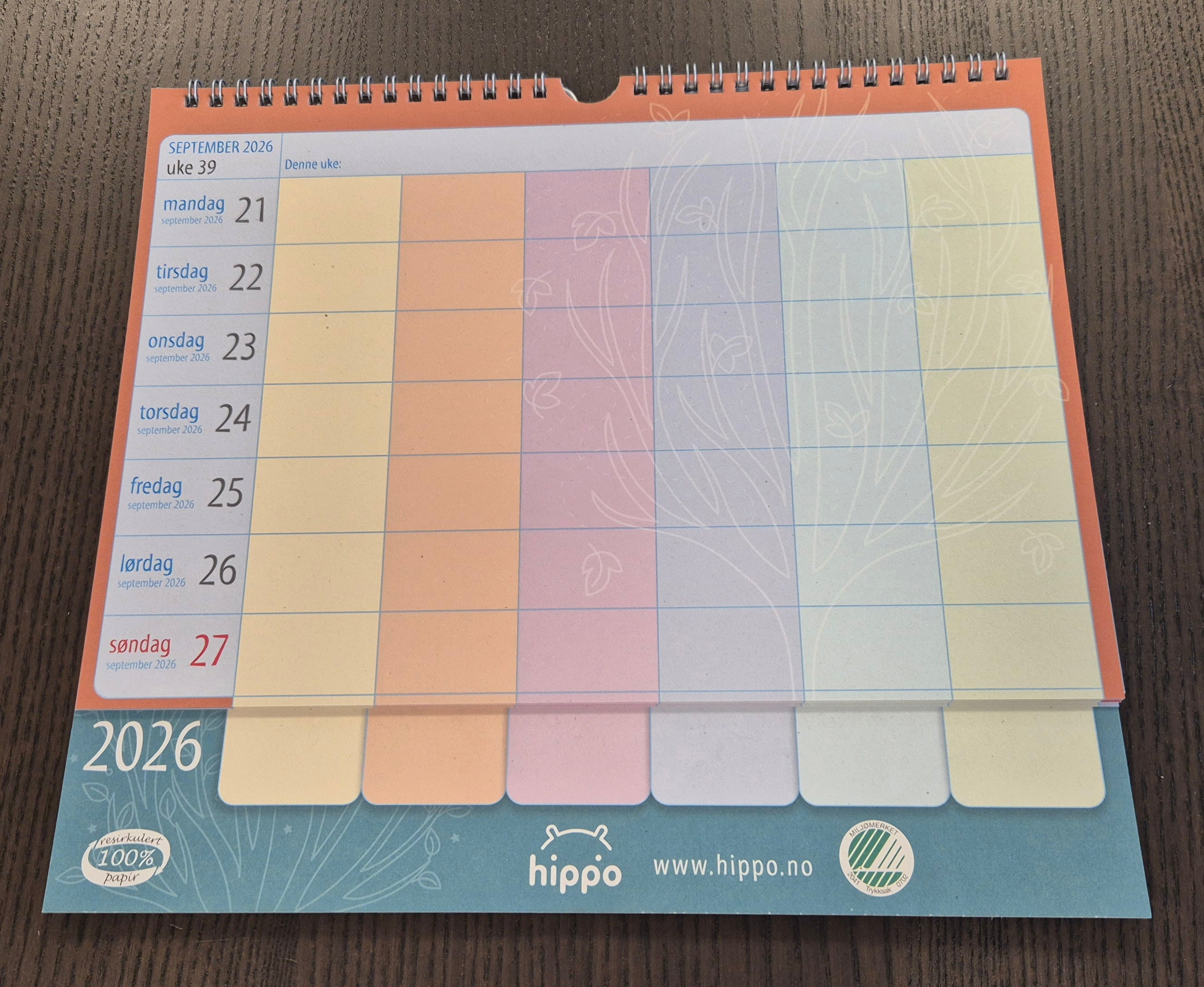 Kalender Ukeplanlegger 2026/2027