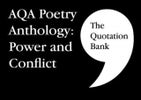 The Quotation Bank: AQA Poetry Anthology - Power and Conflict GCSE Revision and Study Guide for Engl