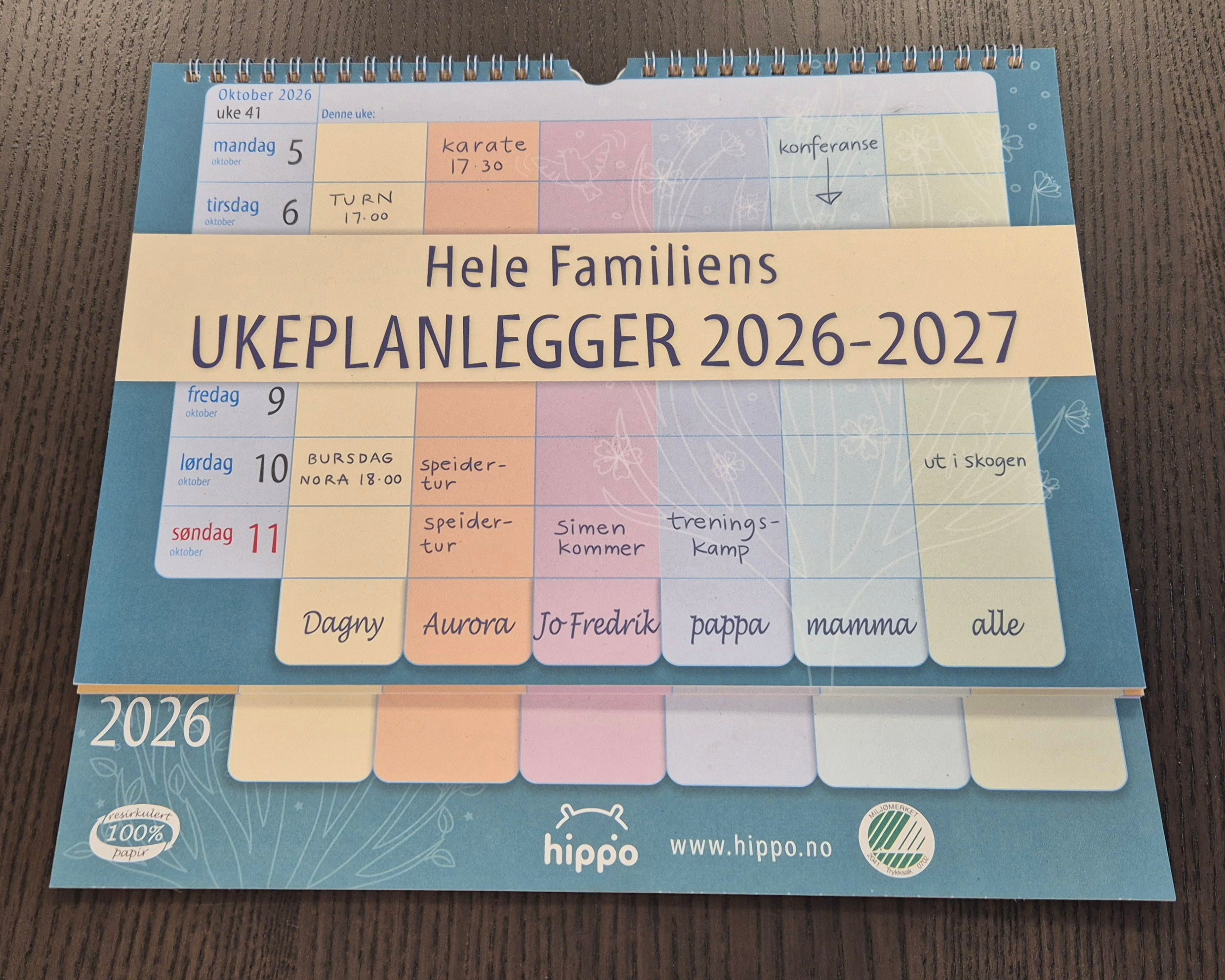 Kalender Ukeplanlegger 2026/2027
