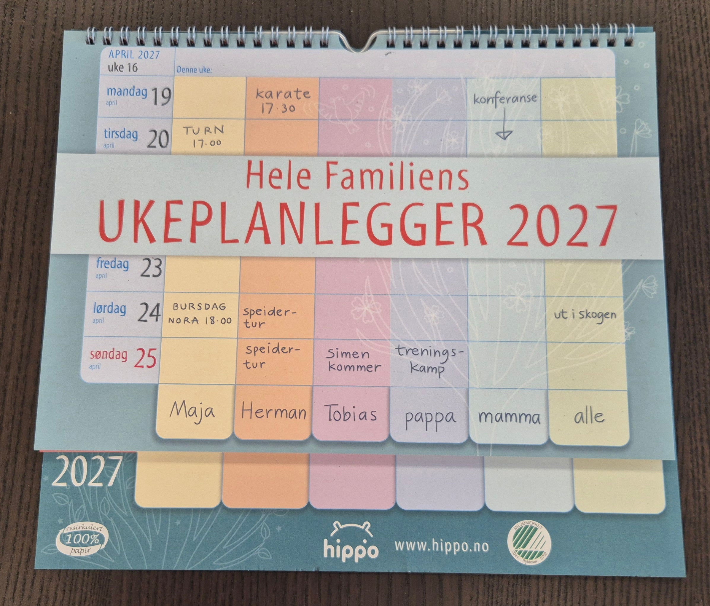 Kalender Ukeplanlegger 2027