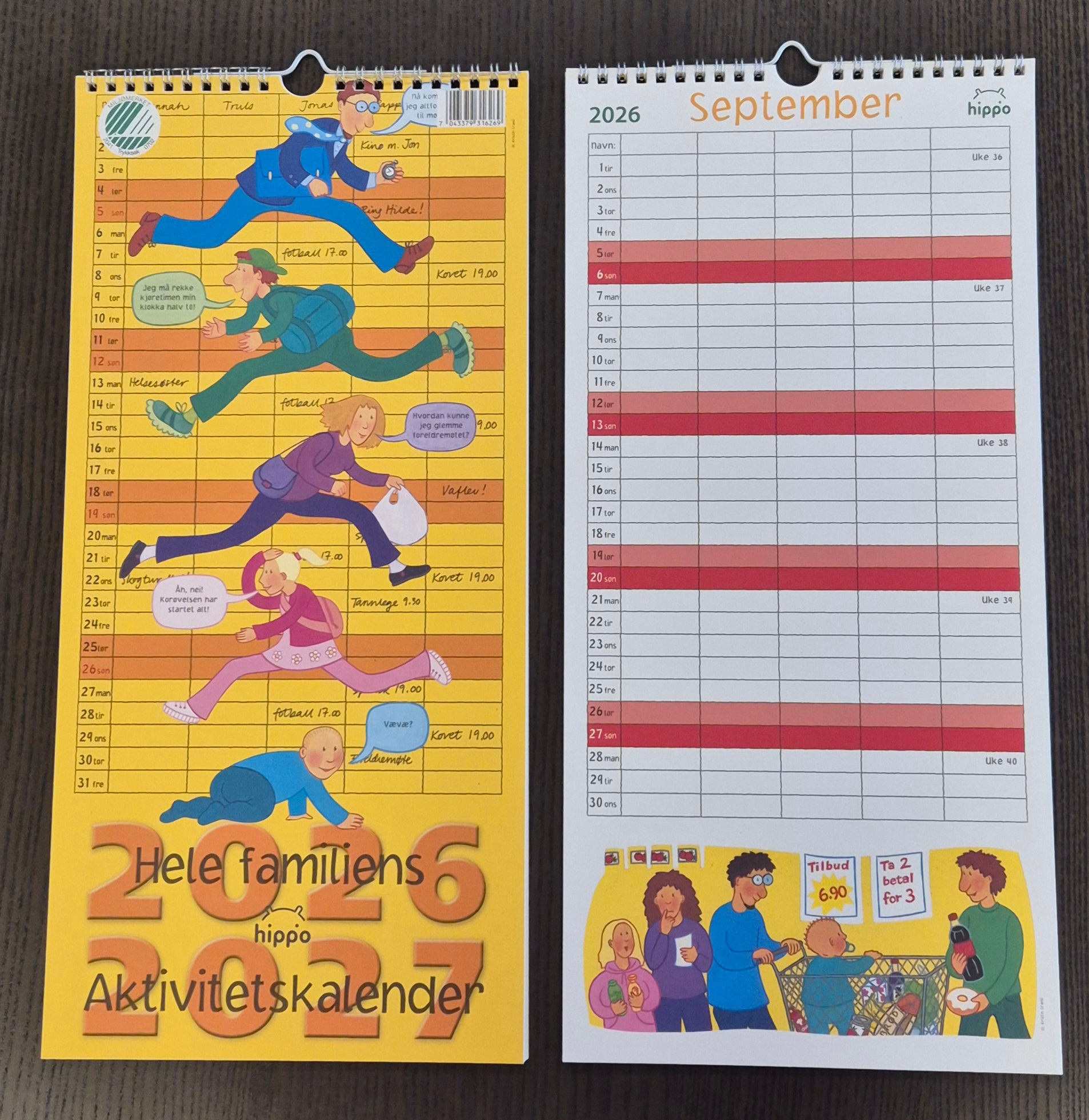 Kalender Aktivitetskalender 2026/2027