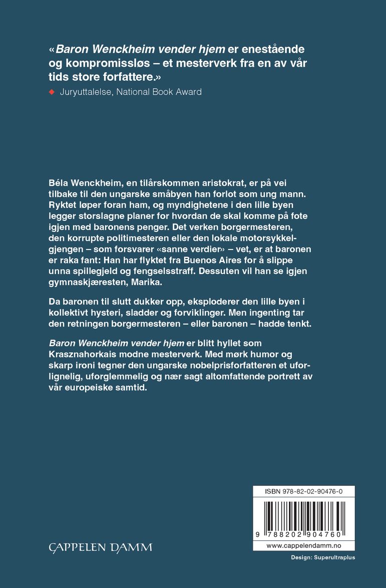 Baron Wenckheim vender hjem
