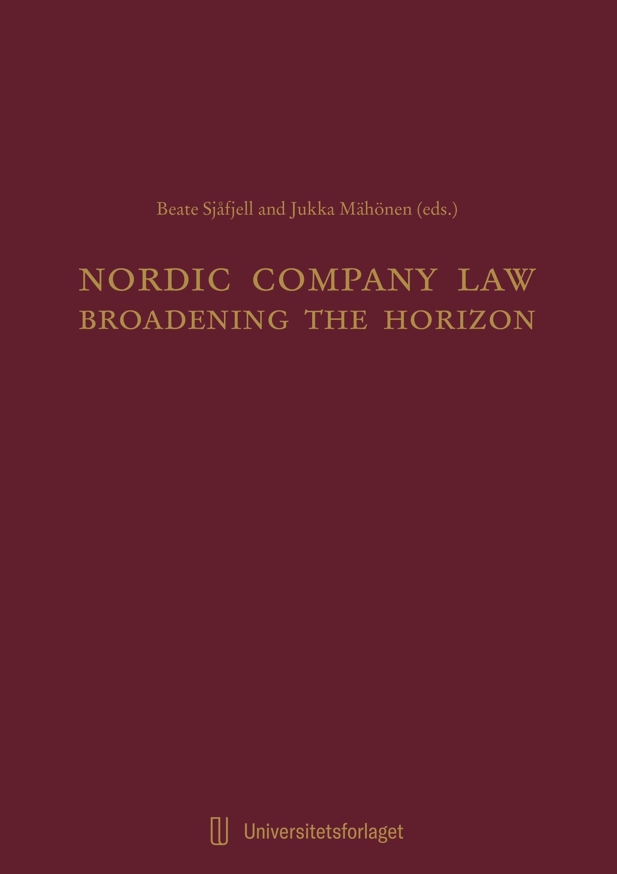 Nordic company law - broadening the horizon