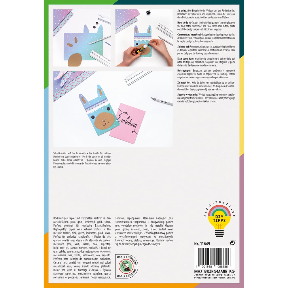 Papirblokk A4 165g 12 ark Hot Foil 2